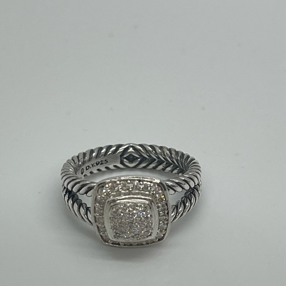 David Yurman Petite Albion Ring Sterling Silver with Pavè Diamonds - Picture 15 of 16